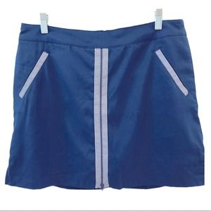 Lady Hagen Blue Skort Bon Voyage Nautical Zipper Skirt Size 10